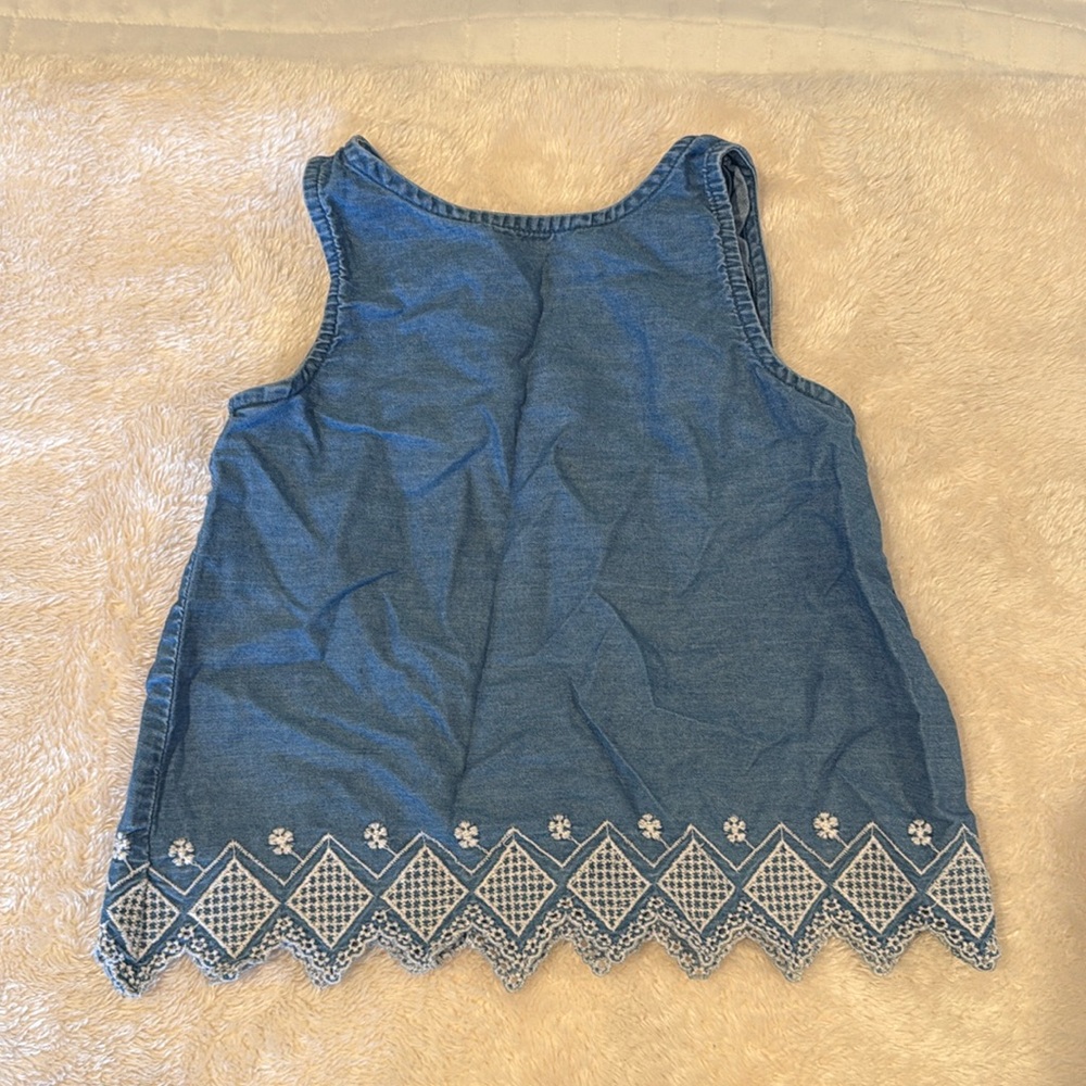 Little girl chambray top